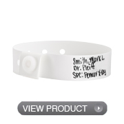 Poly Narrow Write-On Wristbands
